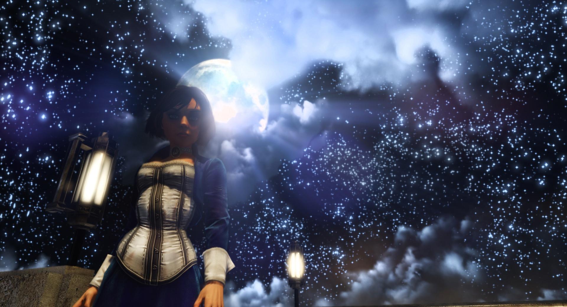 BioShock Infinite Elizabeth and the starry sky at 1280 x 960 size wallpapers HD quality