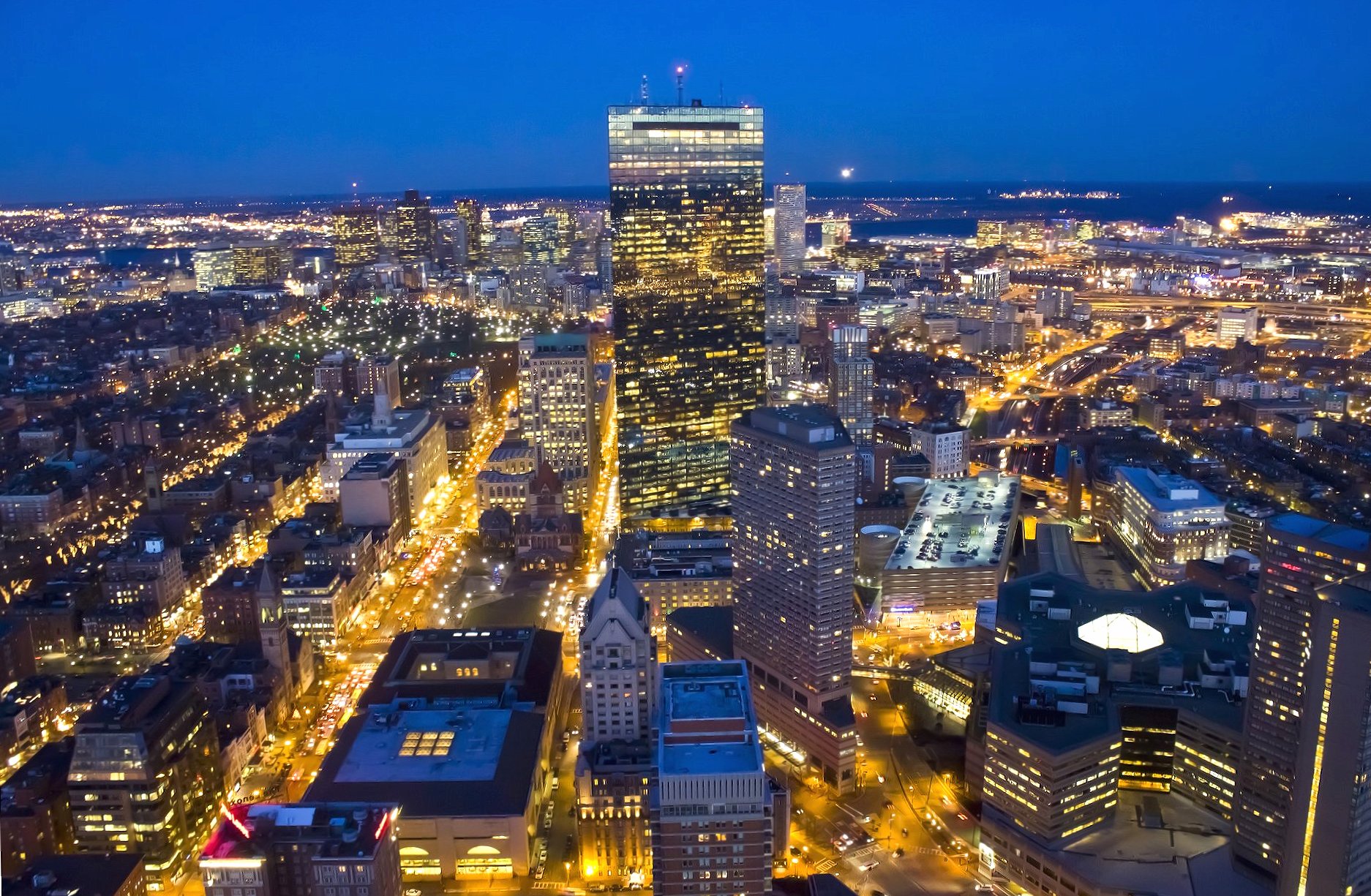Boston by night at 750 x 1334 iPhone 6 size wallpapers HD quality