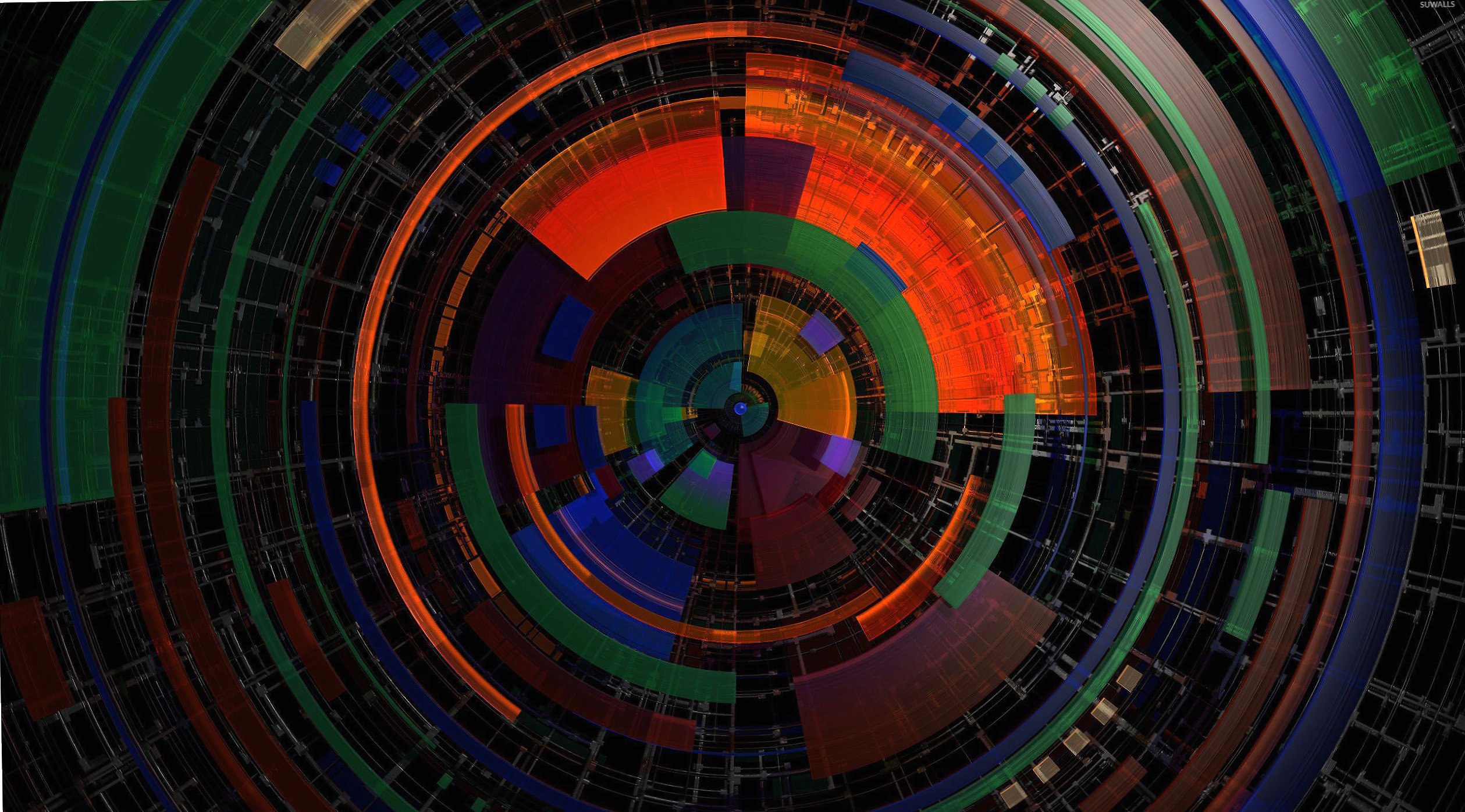 Colorful wheel at 2048 x 2048 iPad size wallpapers HD quality