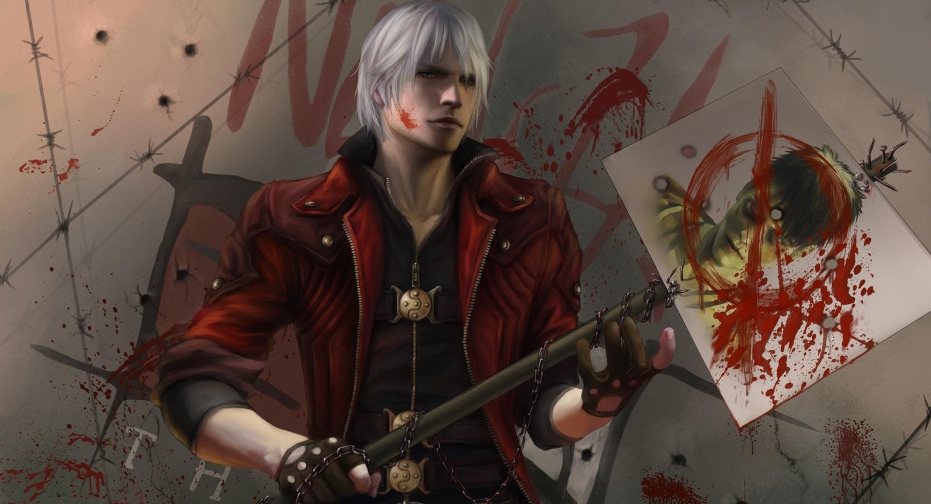 Dante Devil May Cry at 320 x 480 iPhone size wallpapers HD quality