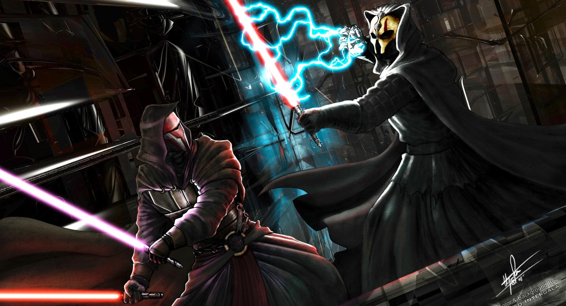 Darth Nihilus Vs Darth Revan at 320 x 480 iPhone size wallpapers HD quality