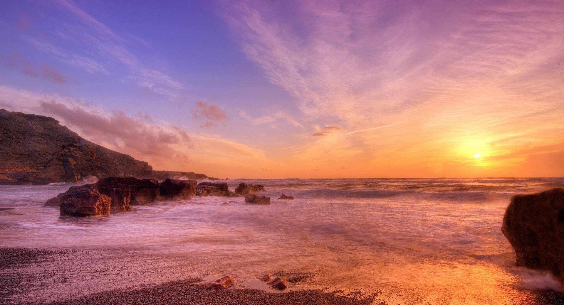 Evening Seascape, Sunset at 750 x 1334 iPhone 6 size wallpapers HD quality