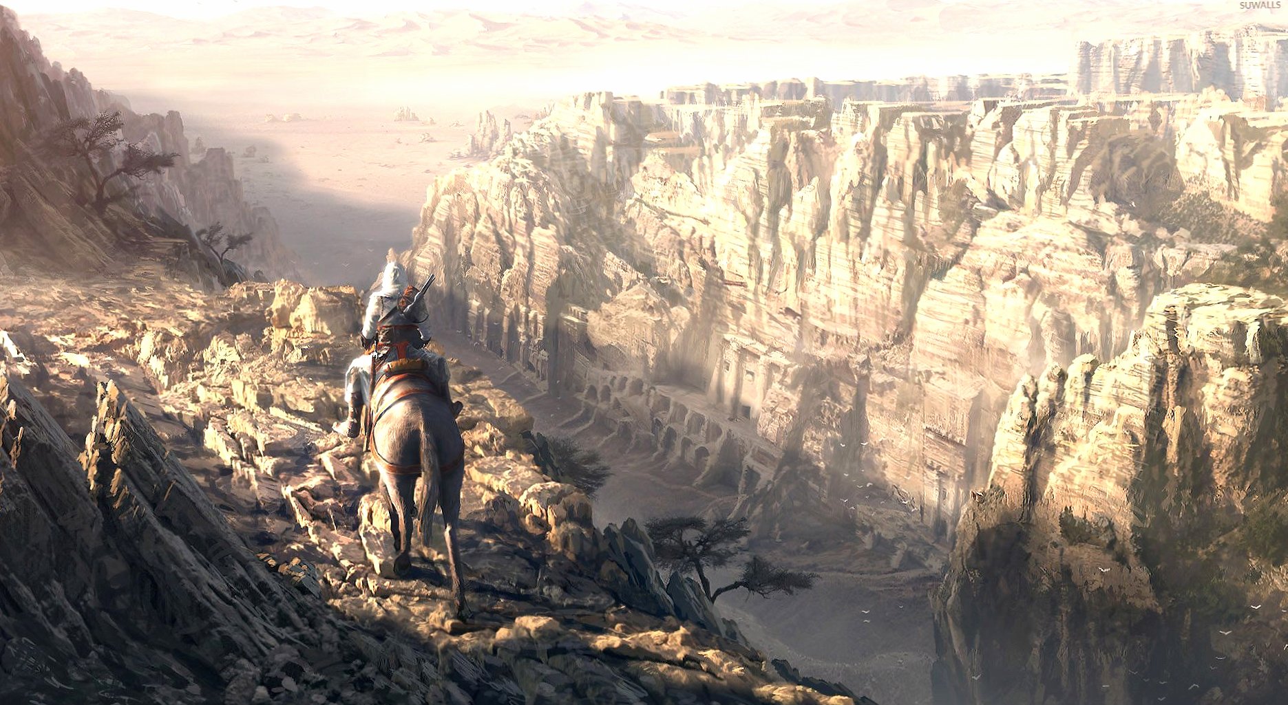 Ezio on the horse - Assasinss Creed at 1152 x 864 size wallpapers HD quality