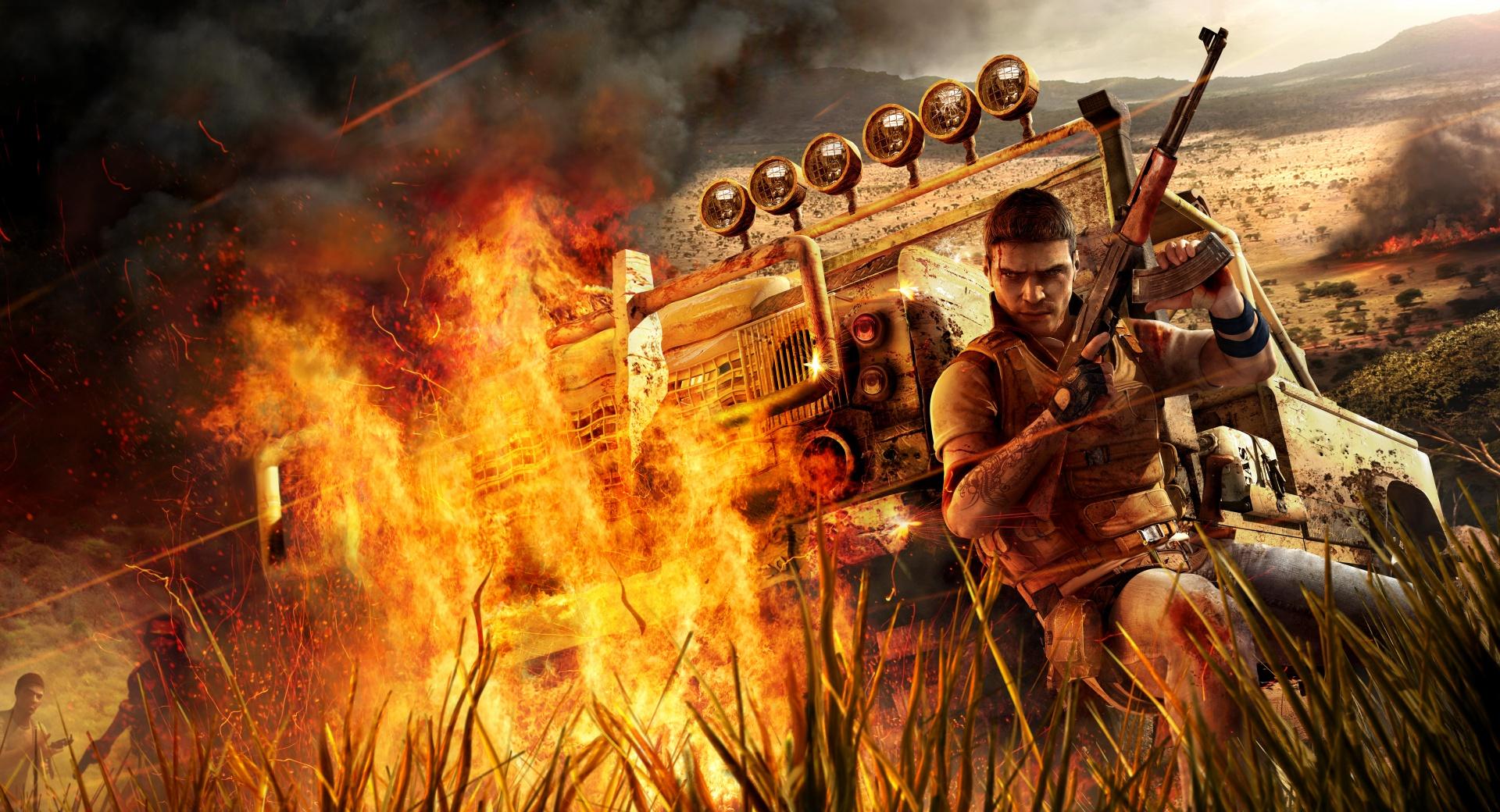 Far Cry 2 Fire at 640 x 1136 iPhone 5 size wallpapers HD quality