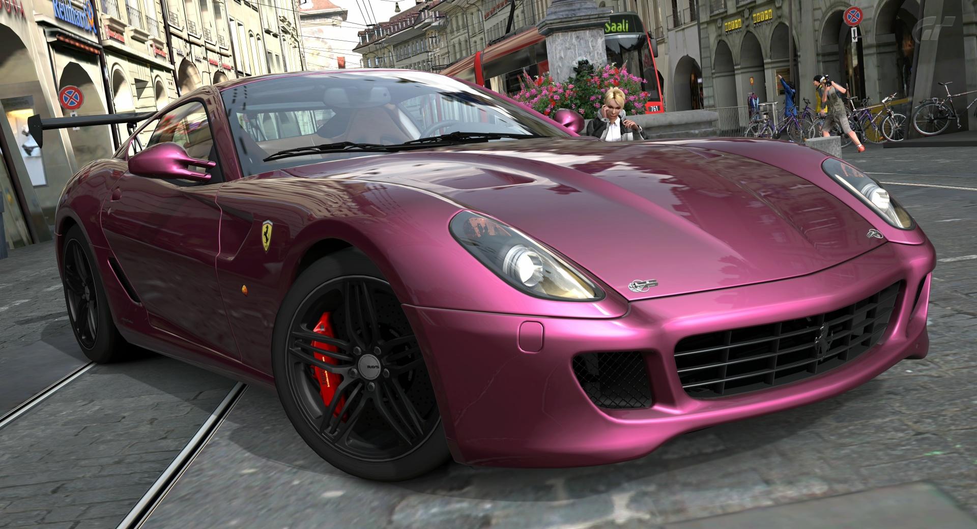 Ferrari 599 Pink at 2048 x 2048 iPad size wallpapers HD quality