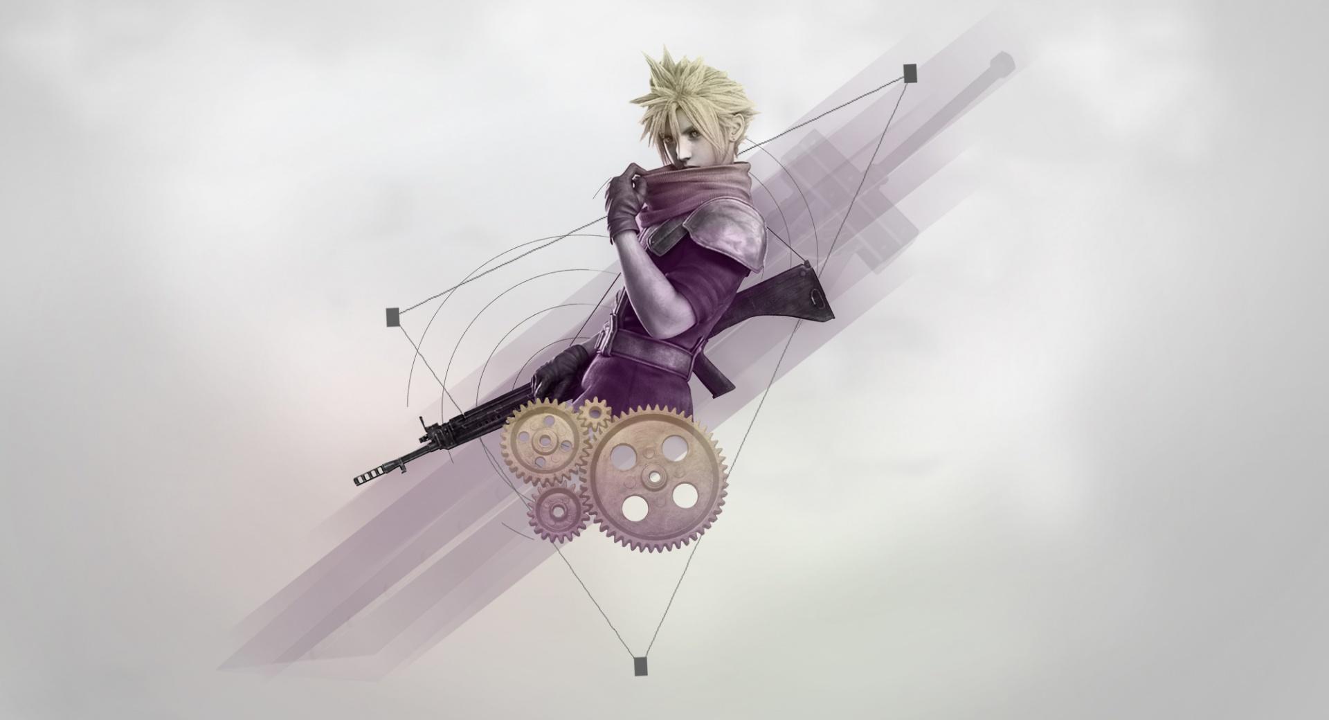 Final Fantasy 7 ABSTRACT CLOUD at 1024 x 1024 iPad size wallpapers HD quality