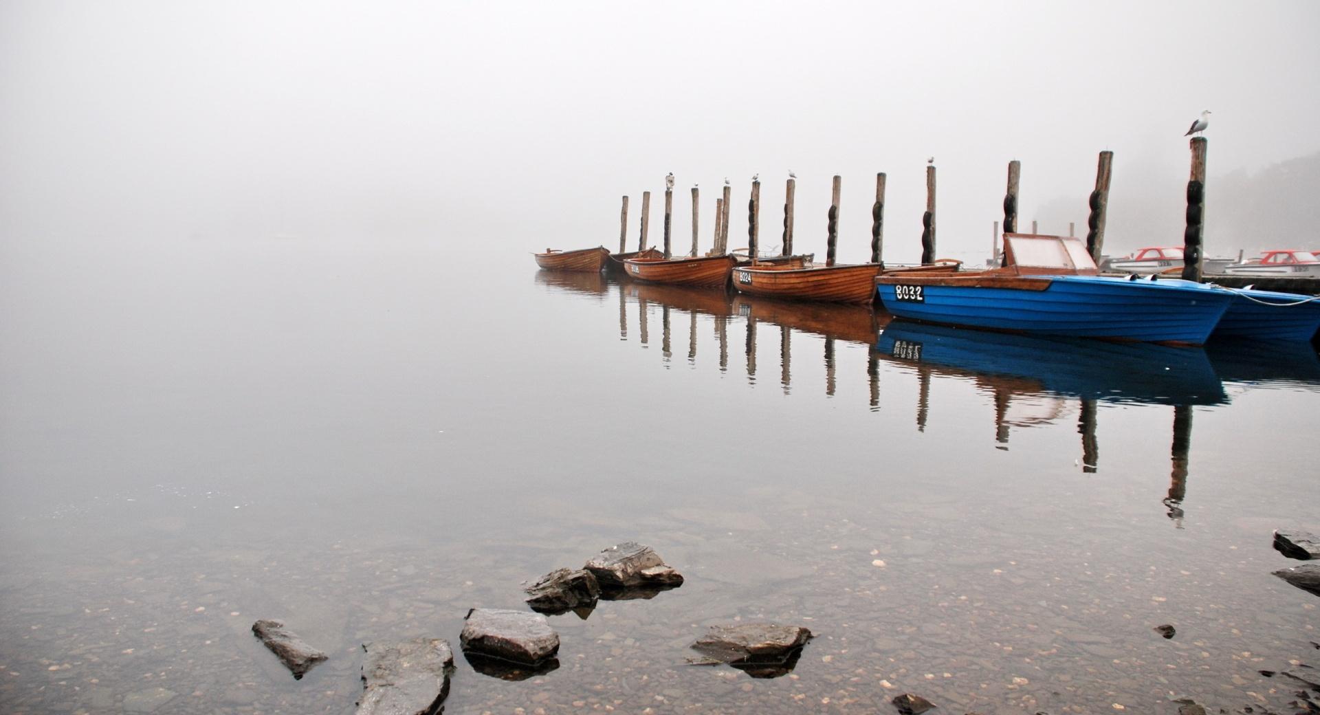 Fog On The Lake at 640 x 1136 iPhone 5 size wallpapers HD quality