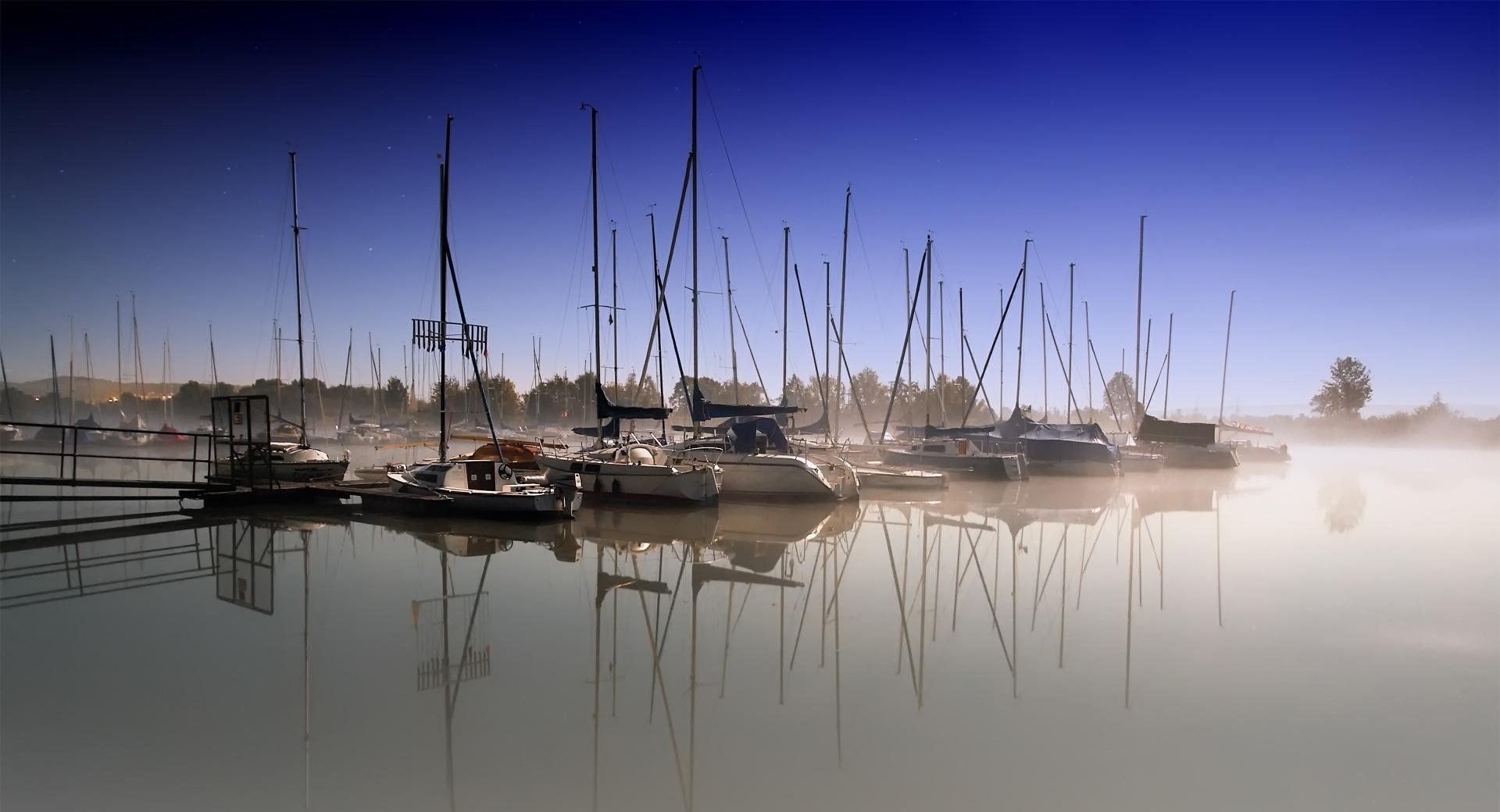 Foggy Harbor wallpapers HD quality