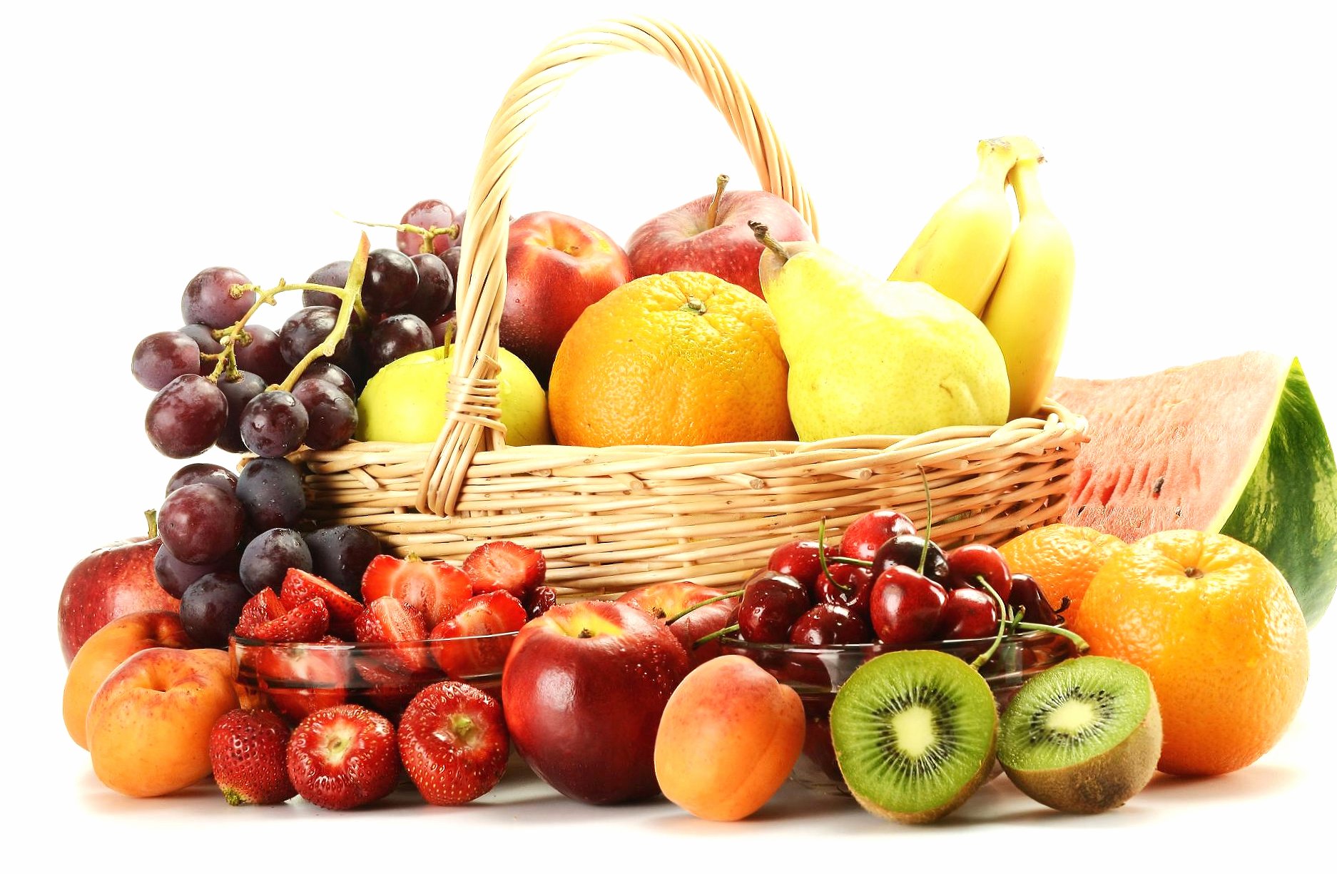 Fruit basket at 1024 x 768 size wallpapers HD quality