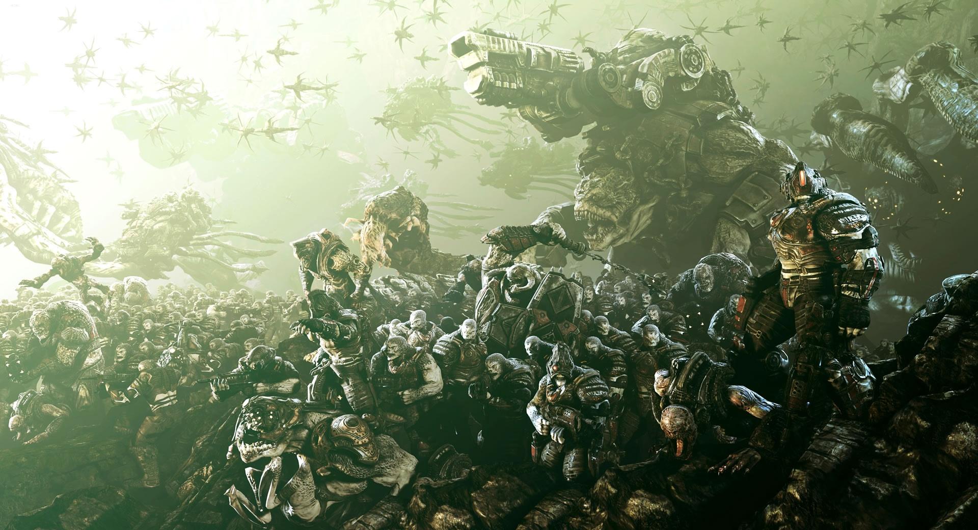 Gears Of War 3 at 320 x 480 iPhone size wallpapers HD quality