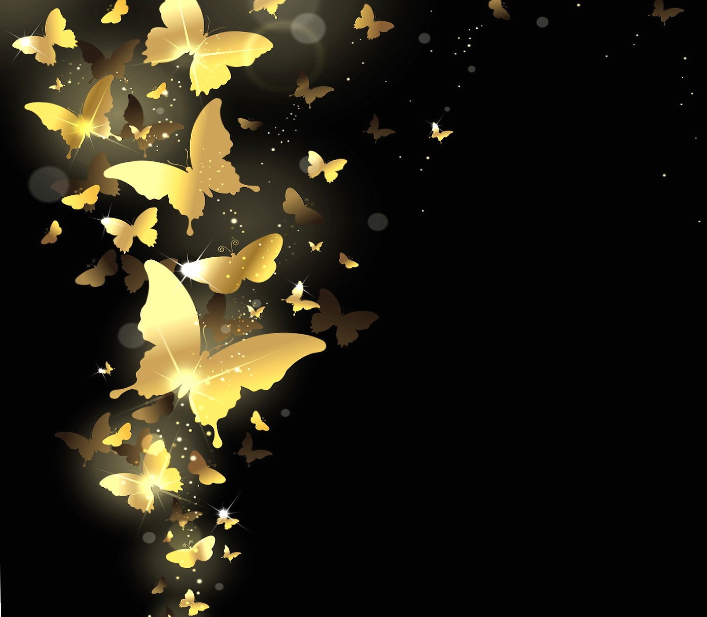 Golden Butterflies at 1024 x 768 size wallpapers HD quality