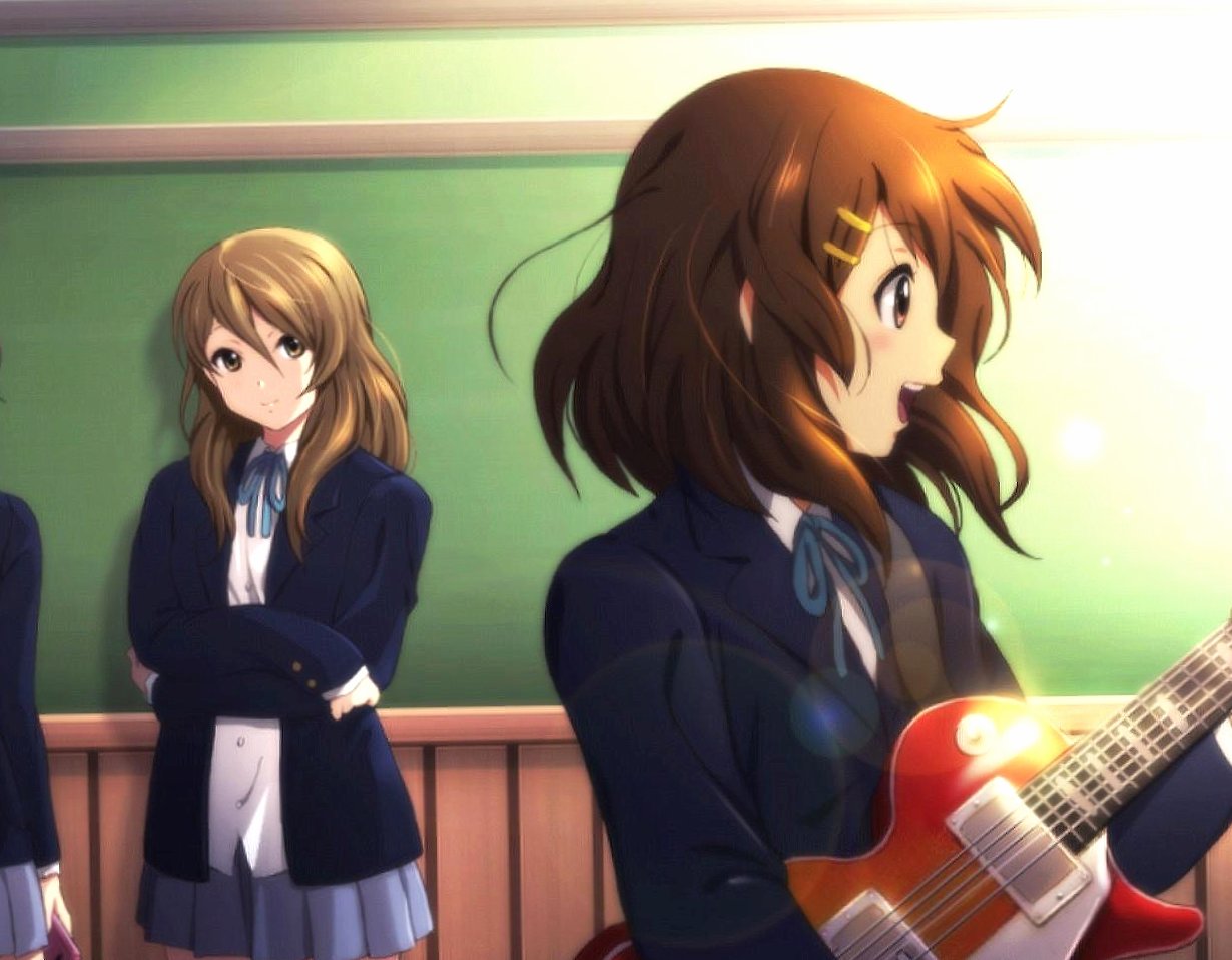Guitar girl anime at 640 x 1136 iPhone 5 size wallpapers HD quality