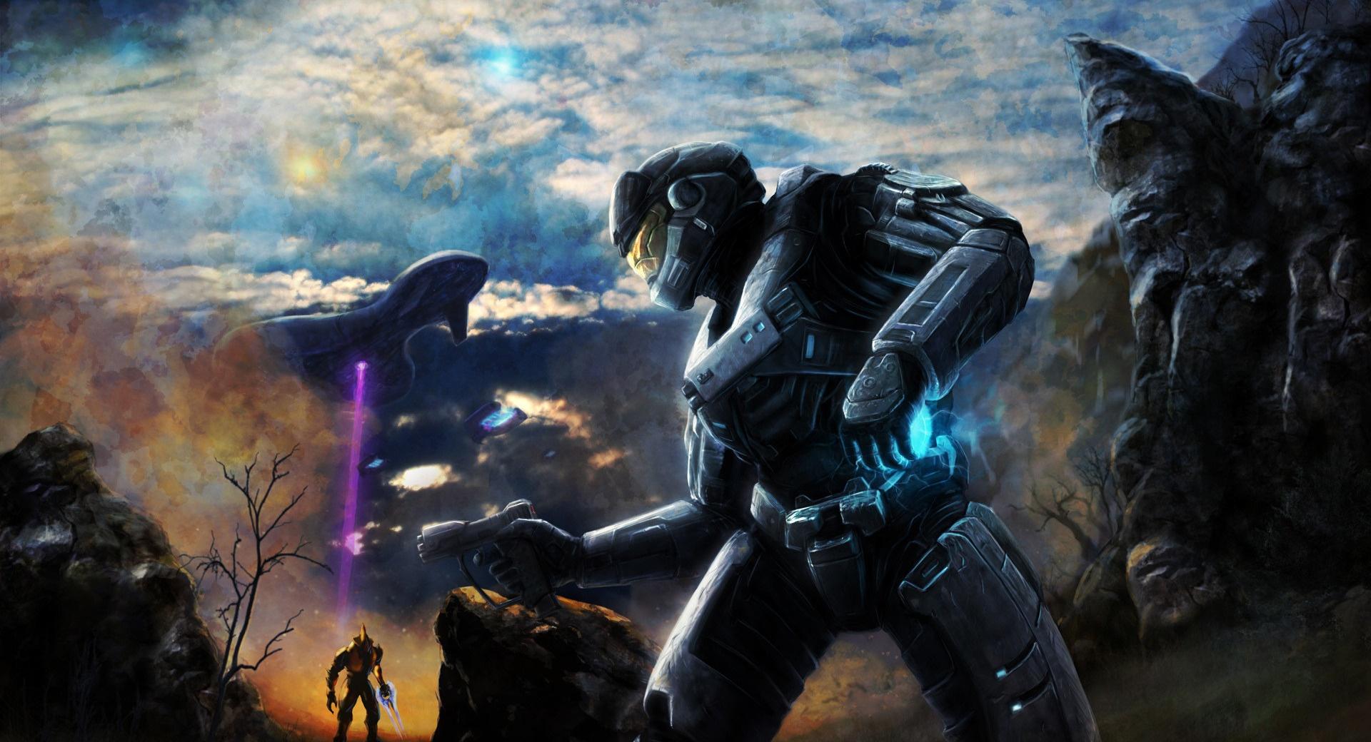 Halo Concept Art at 320 x 480 iPhone size wallpapers HD quality