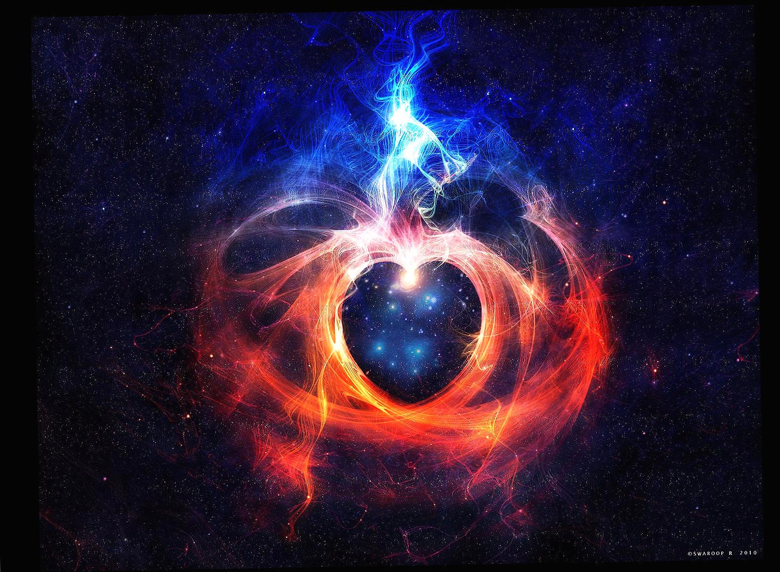 Heart in space at 2048 x 2048 iPad size wallpapers HD quality