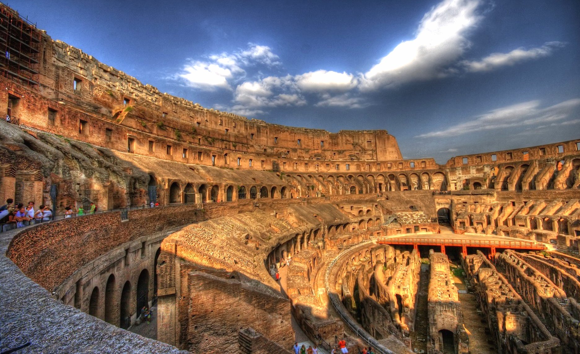 Interior colosseum rome italy at 1024 x 1024 iPad size wallpapers HD quality