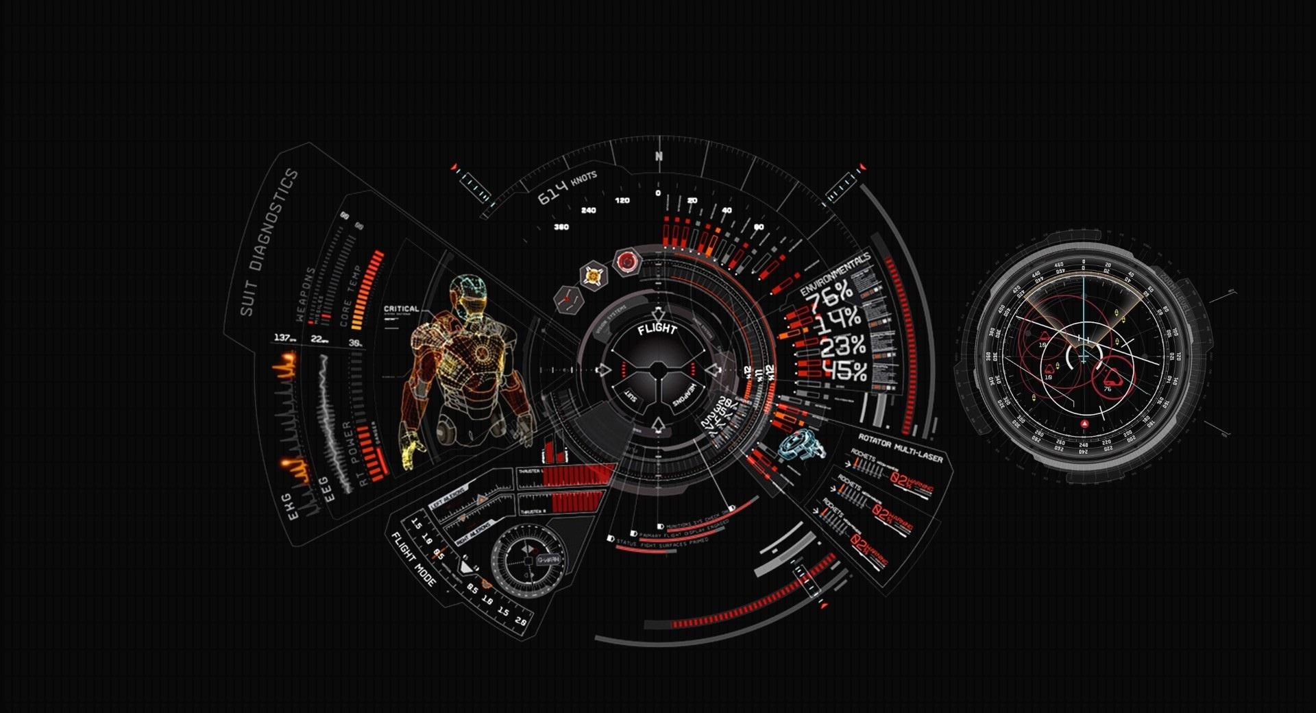 Iron Man Suit Diagnostic at 1152 x 864 size wallpapers HD quality