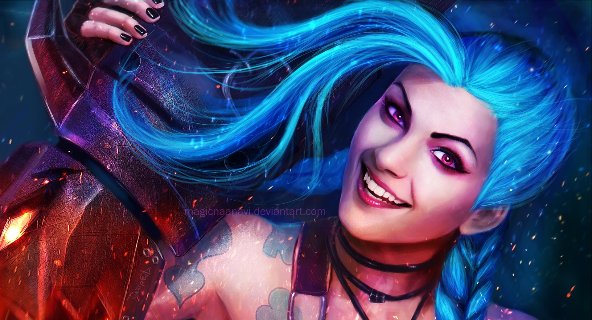 Jinx the Loose Cannon - League of Legends at 2048 x 2048 iPad size wallpapers HD quality