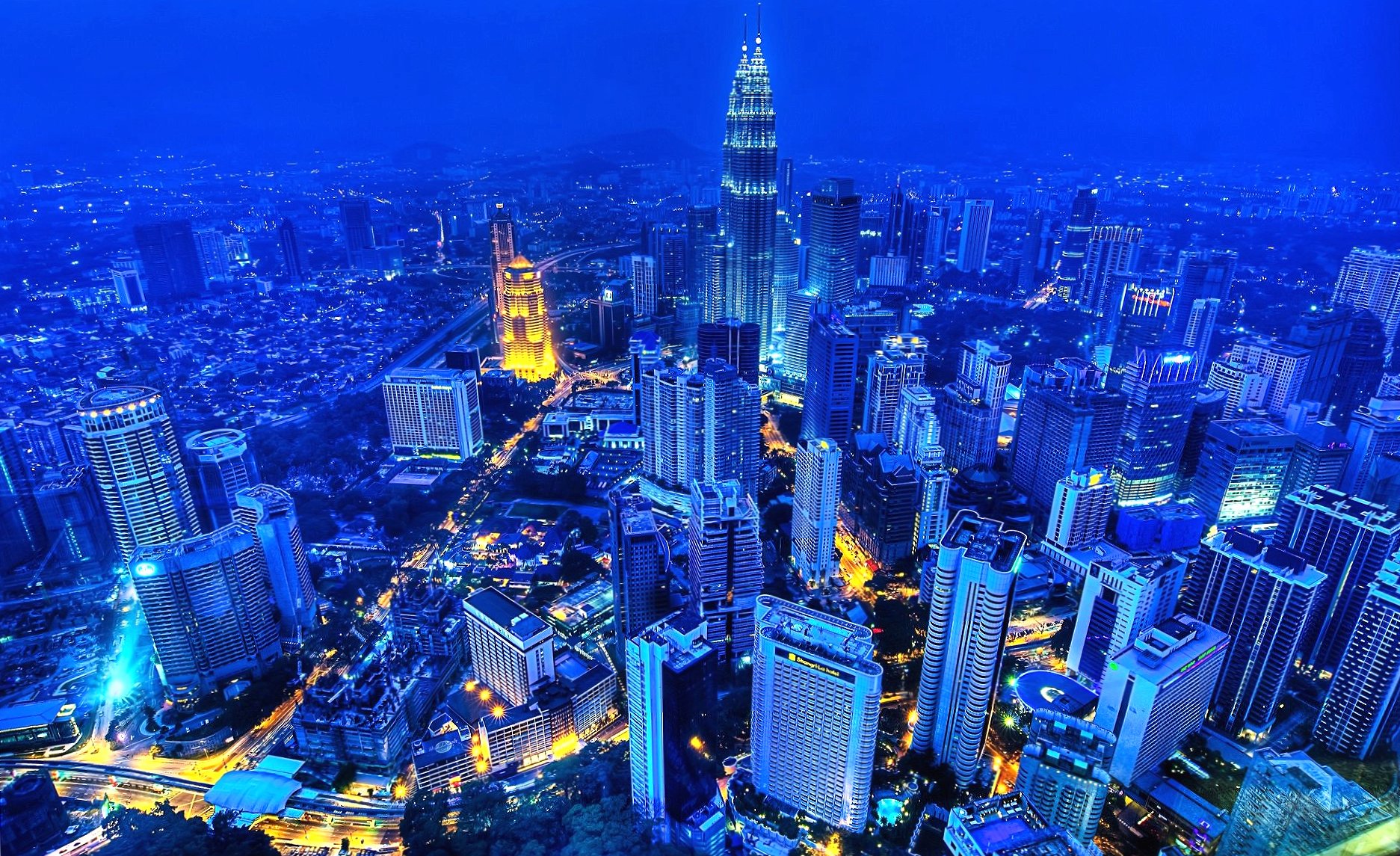 Kuala lumpur by night malaysia at 2048 x 2048 iPad size wallpapers HD quality