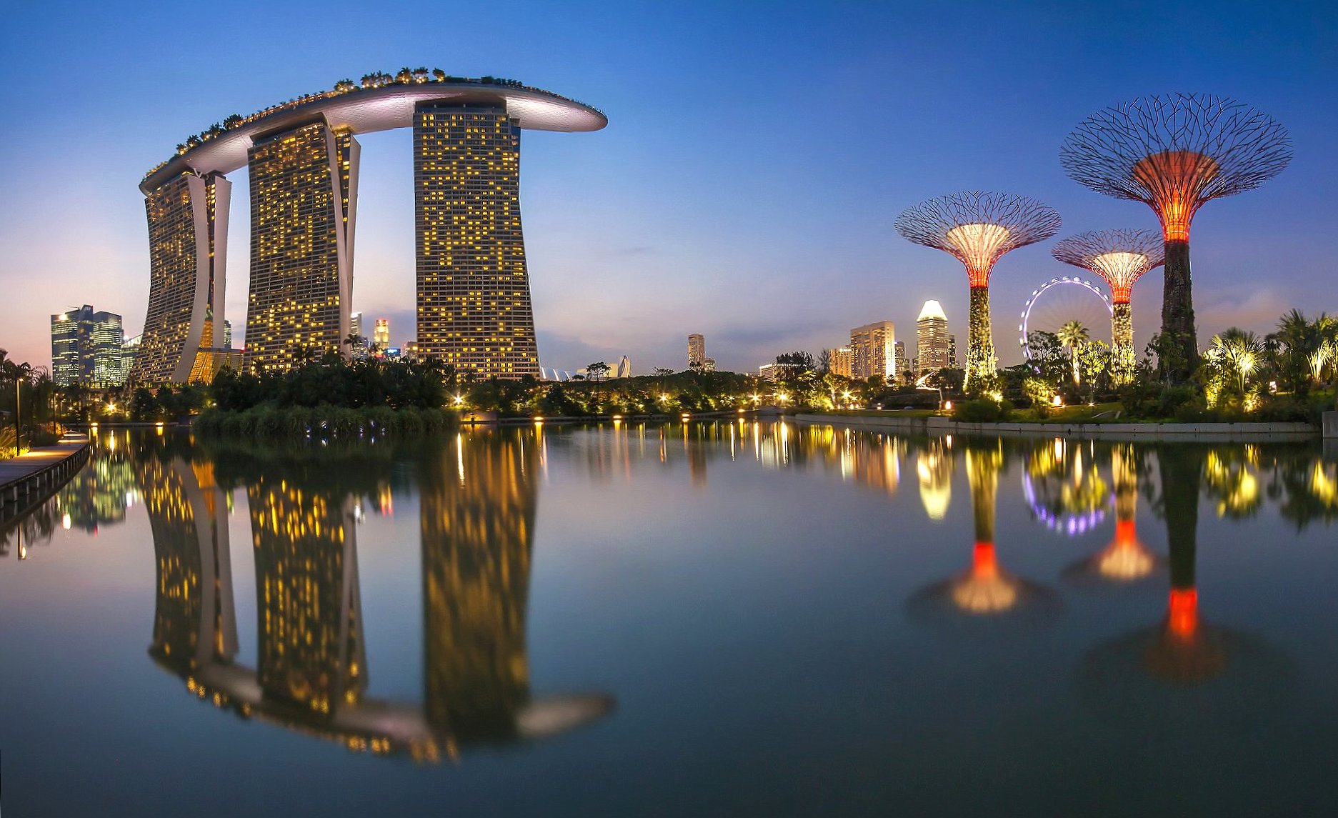 Landscape marina bay sands at 640 x 1136 iPhone 5 size wallpapers HD quality