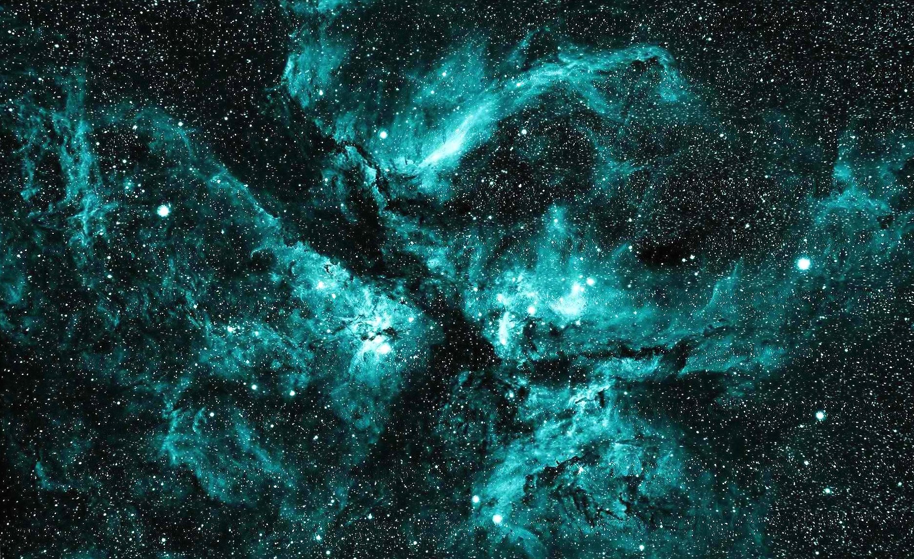 Light blue nebula at 640 x 1136 iPhone 5 size wallpapers HD quality