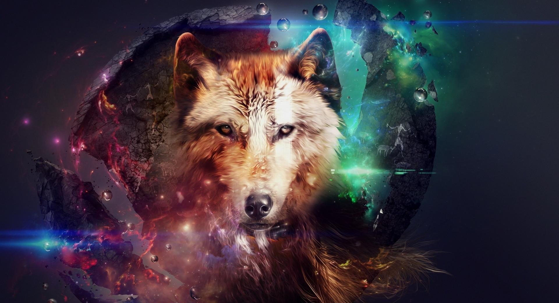Magic Wolf at 1334 x 750 iPhone 7 size wallpapers HD quality