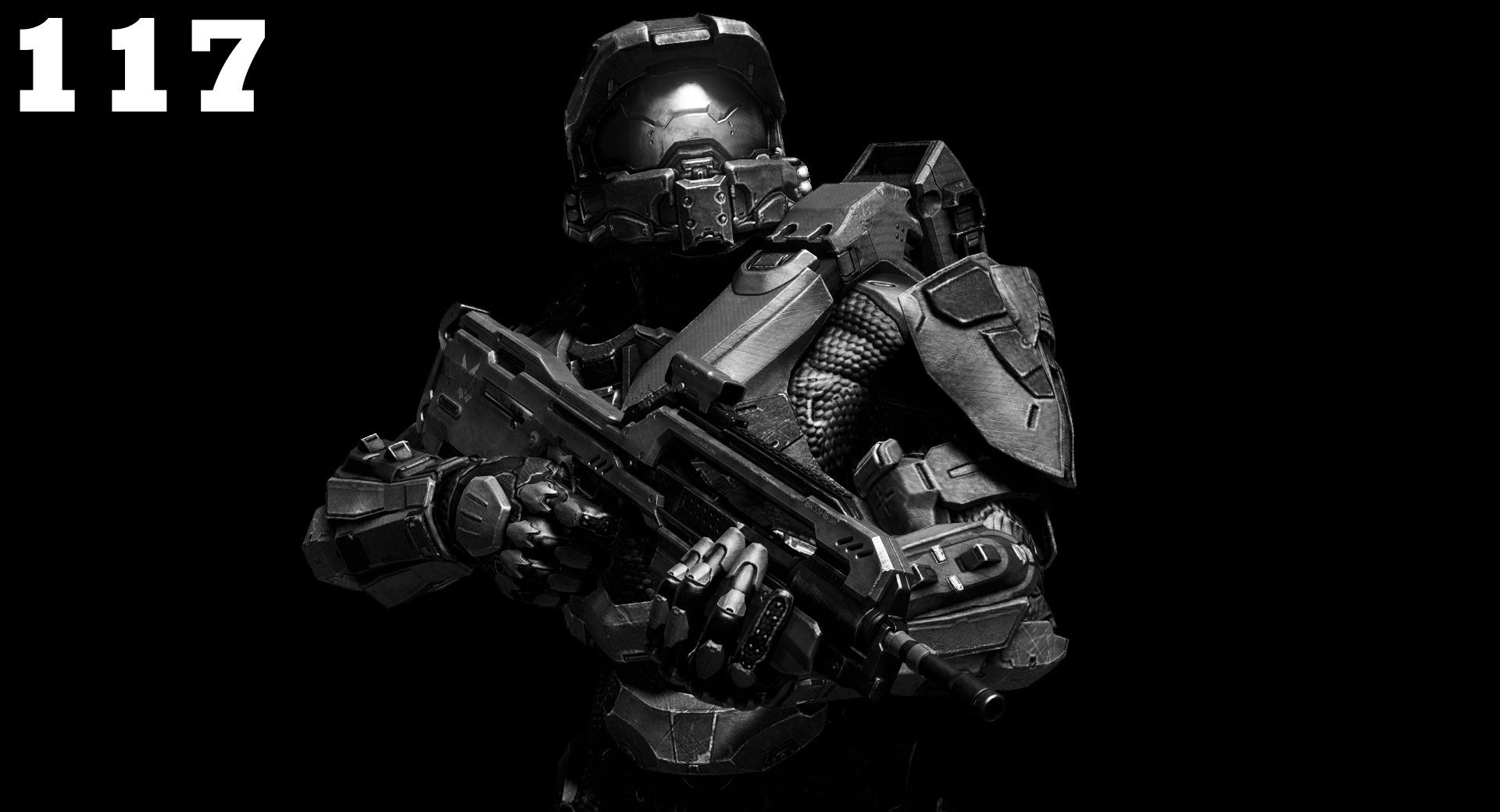 Master Chief BW at 1600 x 1200 size wallpapers HD quality