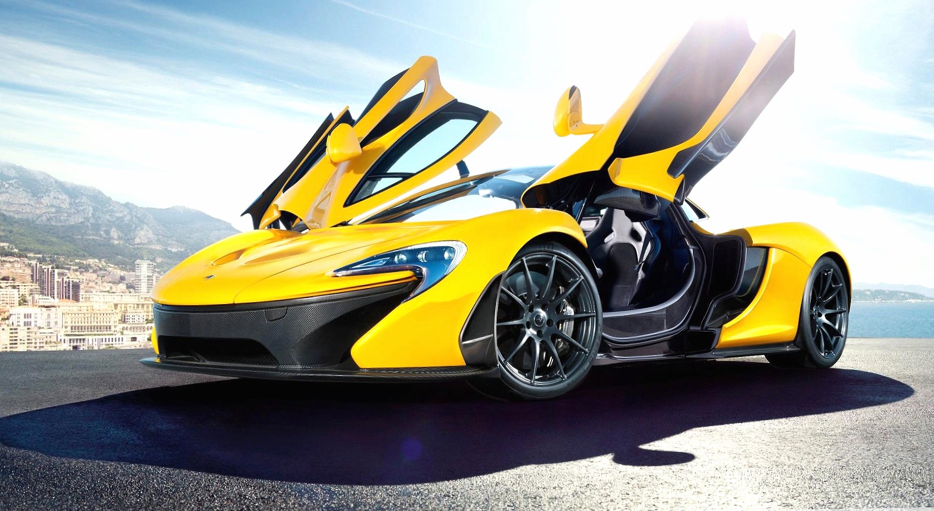 Mclaren p1 yellow at 750 x 1334 iPhone 6 size wallpapers HD quality