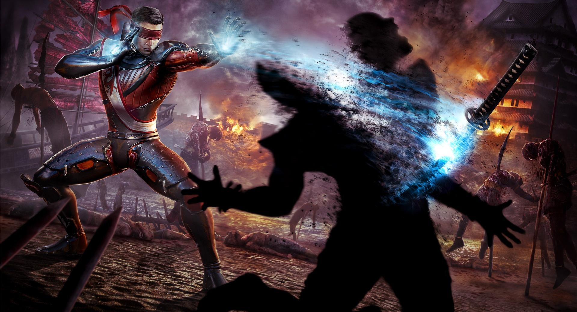 Mortal Kombat Kenshi vs Skarlet at 320 x 480 iPhone size wallpapers HD quality