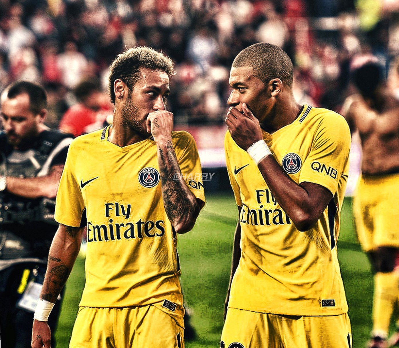 Neymar and Mbappe at 750 x 1334 iPhone 6 size wallpapers HD quality