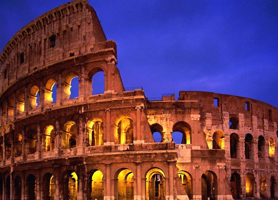Night colosseum rome at 1024 x 768 size wallpapers HD quality