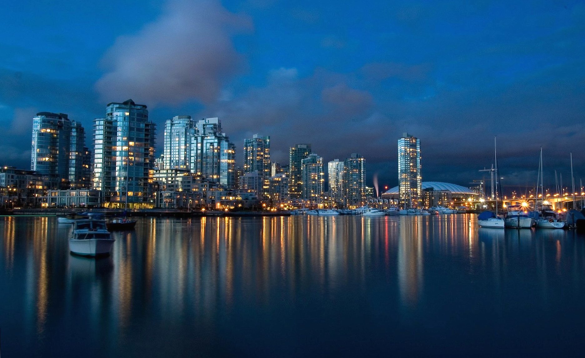 Night vancouver canada wallpapers HD quality