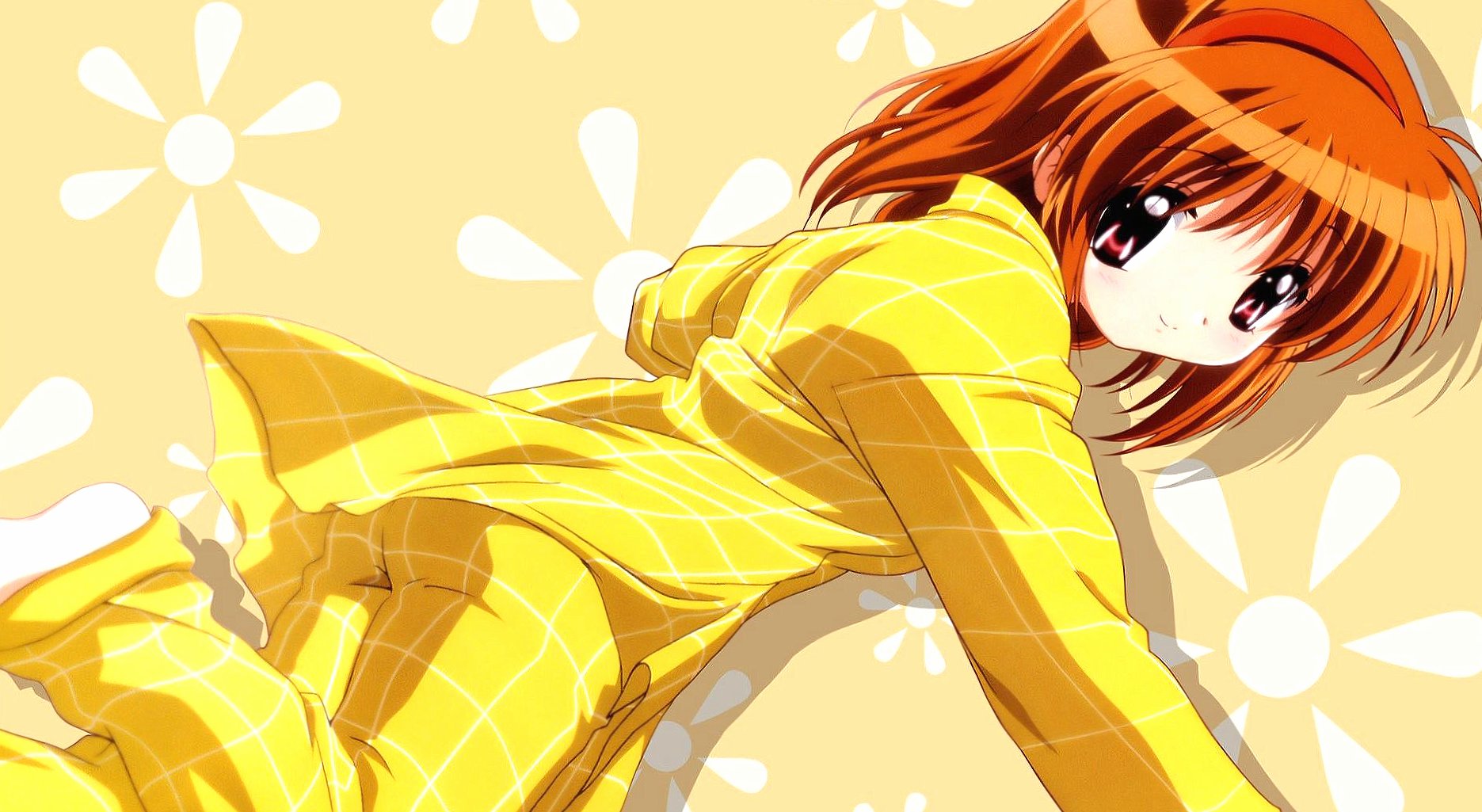 Orange air girl anime at 750 x 1334 iPhone 6 size wallpapers HD quality