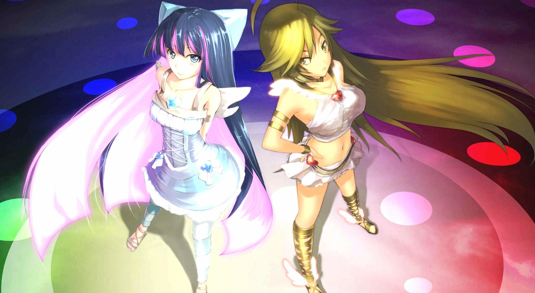 Panty and stocking with garterbelt anime at 640 x 1136 iPhone 5 size wallpapers HD quality
