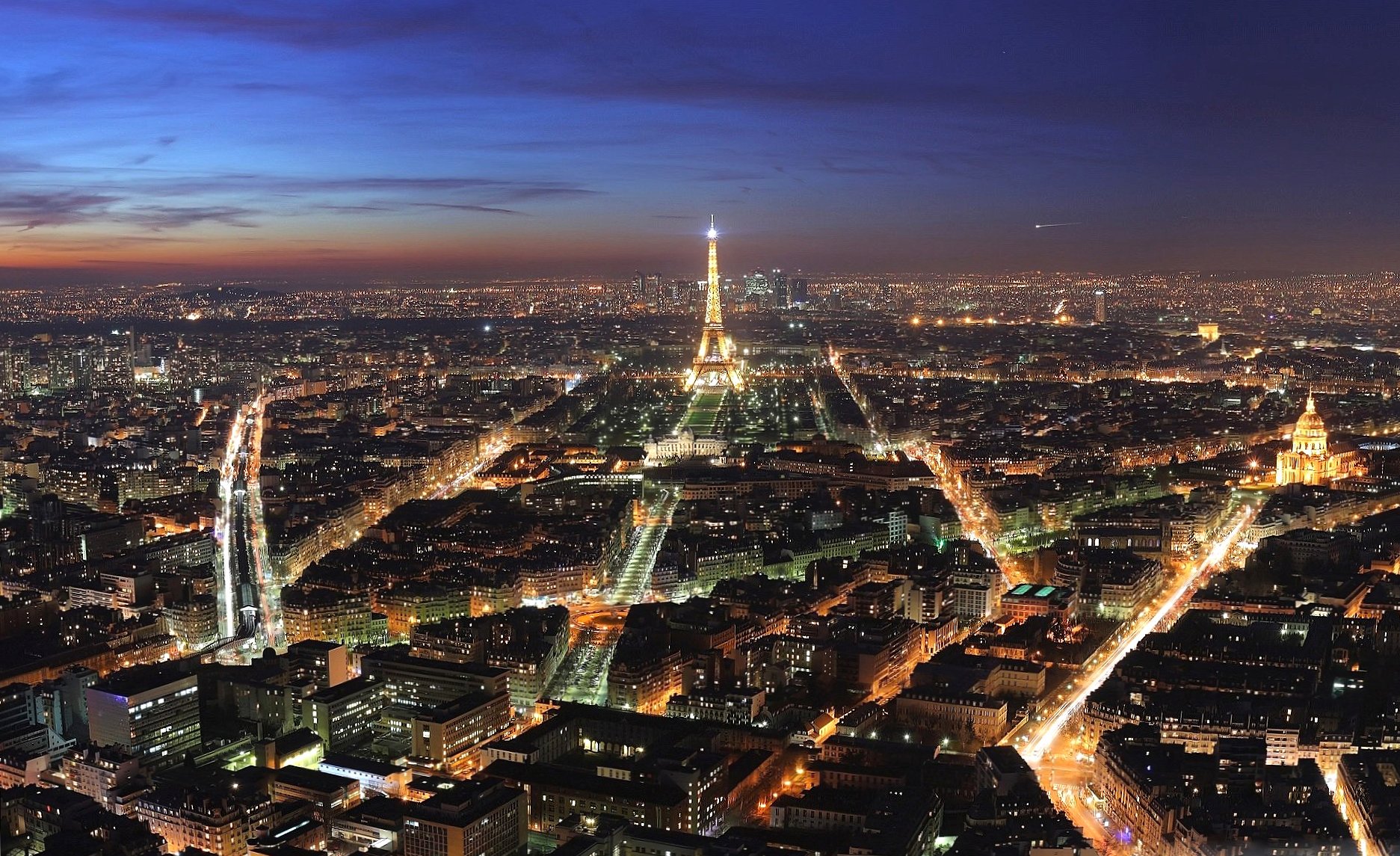 Paris from sky landscape at 640 x 1136 iPhone 5 size wallpapers HD quality