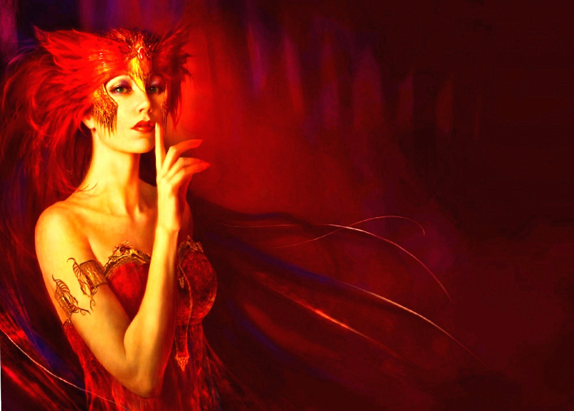 Red fantasy at 1600 x 1200 size wallpapers HD quality
