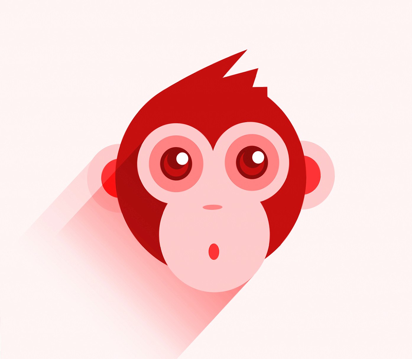Red Monkey at 640 x 960 iPhone 4 size wallpapers HD quality