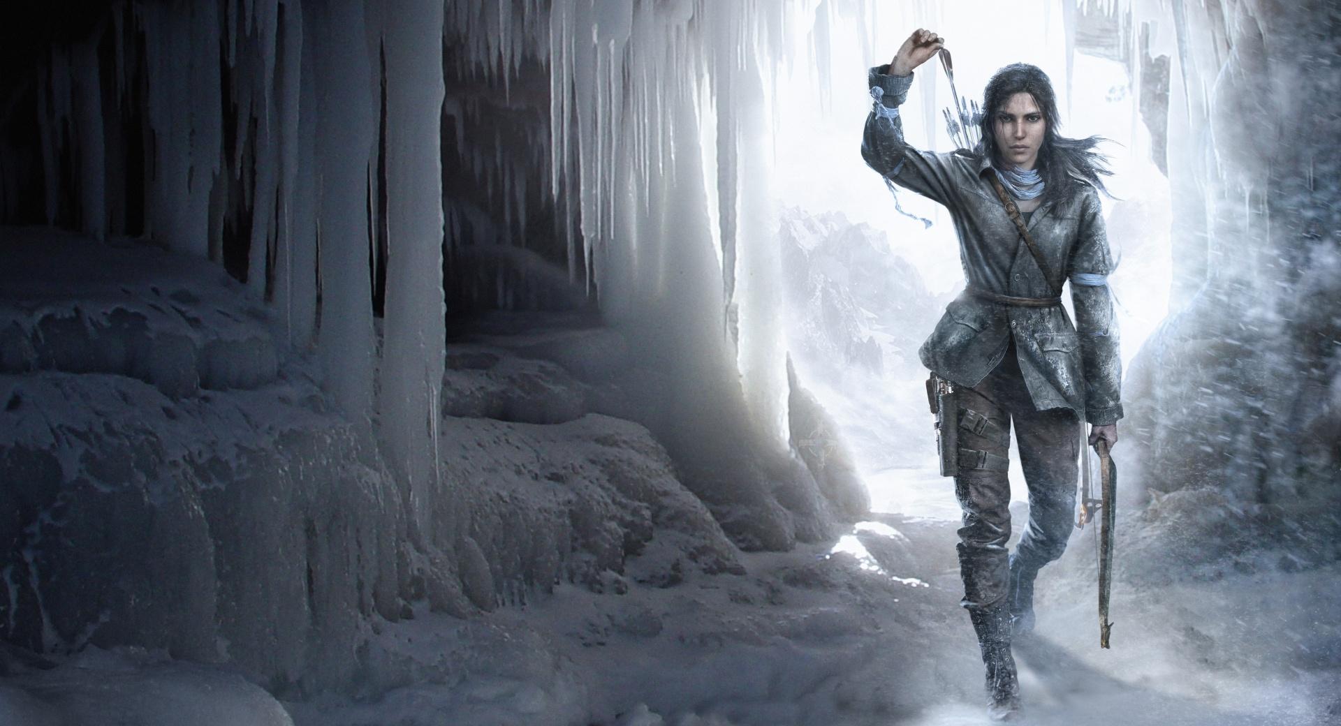 Rise Of The Tomb Raider Ice Cave at 320 x 480 iPhone size wallpapers HD quality