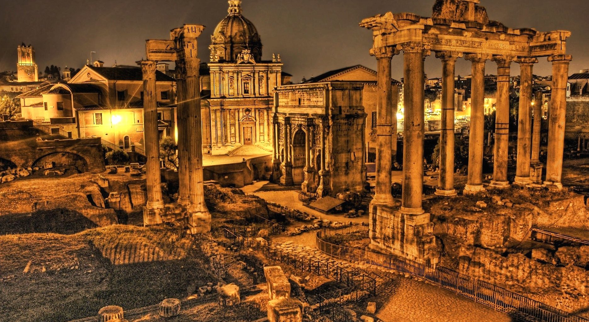 Rome ruines italy at 2048 x 2048 iPad size wallpapers HD quality