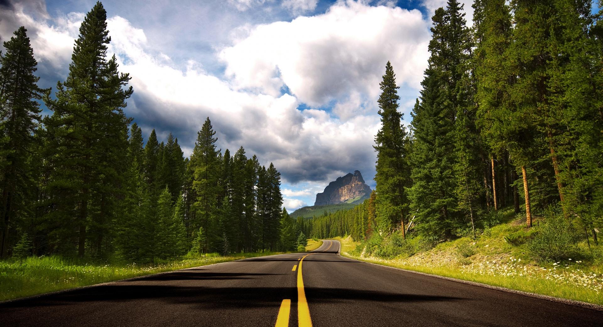 Route To Castle Mountain at 640 x 1136 iPhone 5 size wallpapers HD quality