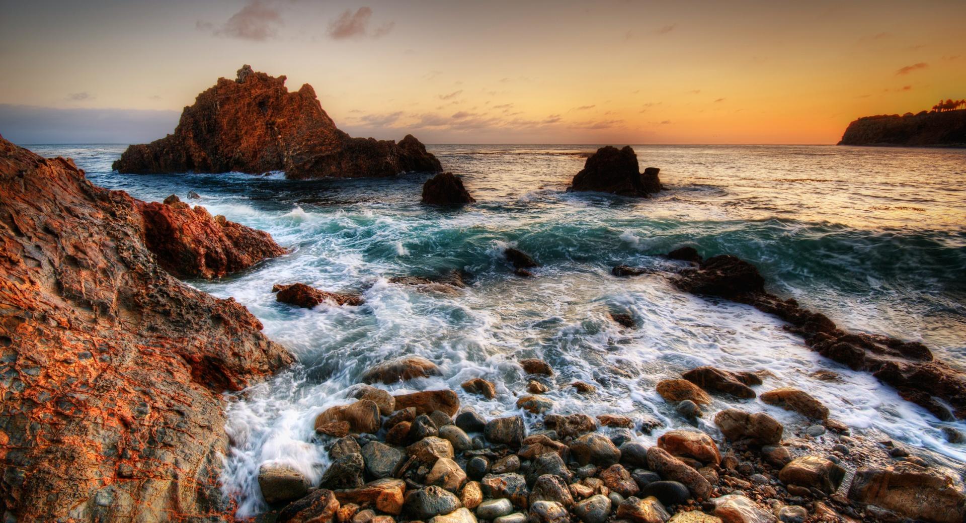 Sea Shore, HDR at 750 x 1334 iPhone 6 size wallpapers HD quality