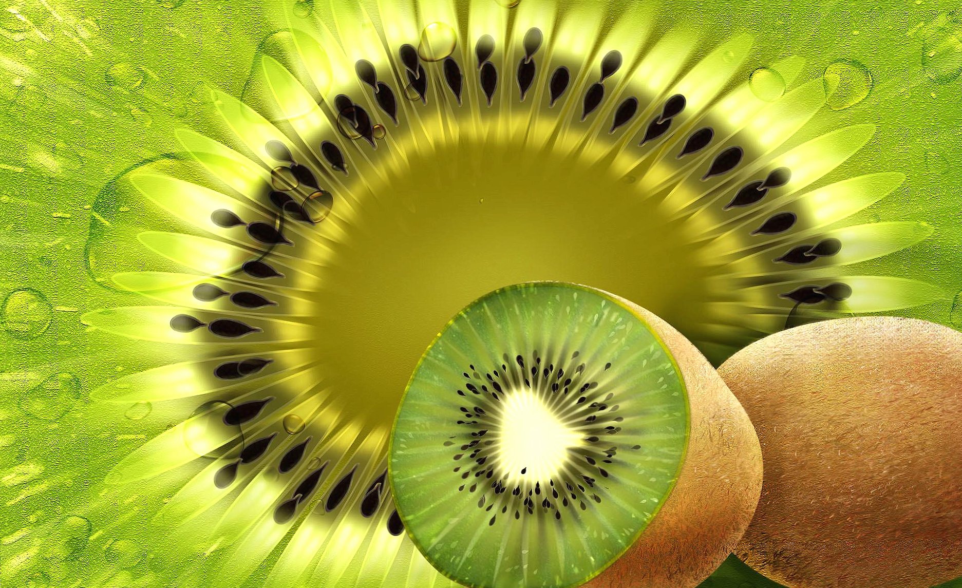 section of kiwi at 750 x 1334 iPhone 6 size wallpapers HD quality