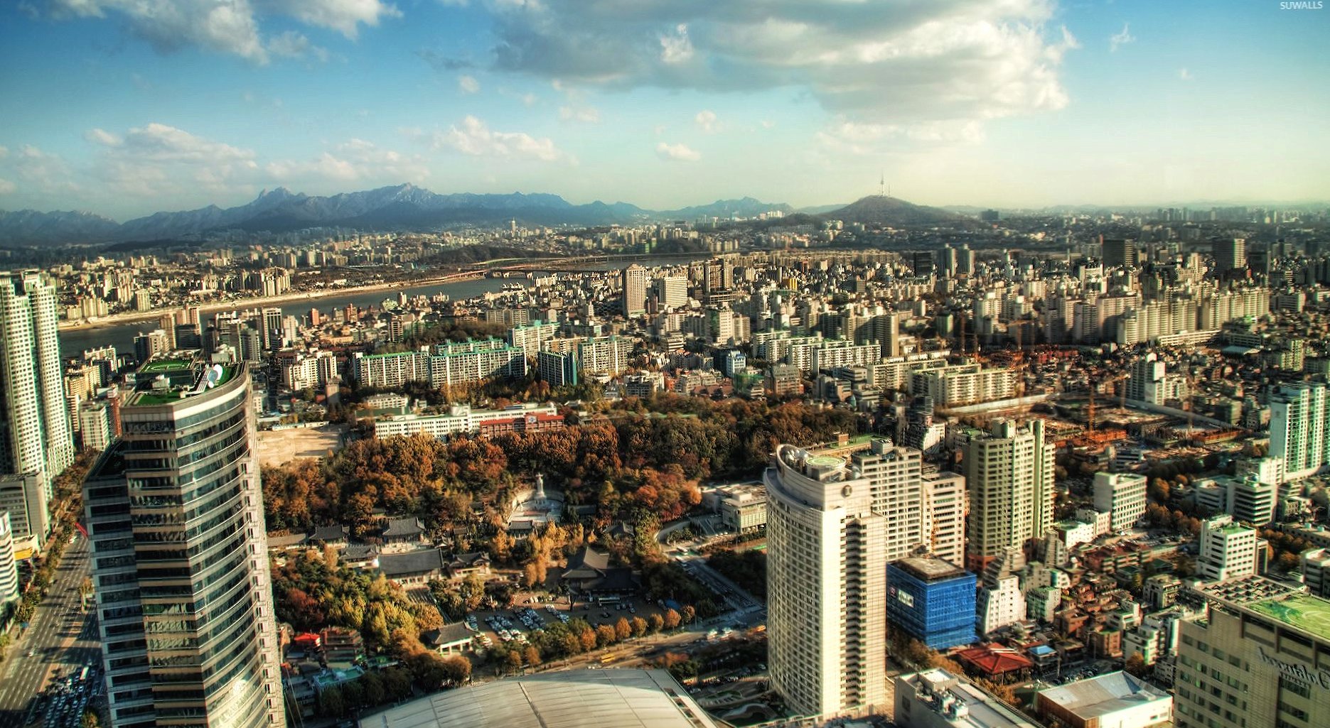 Seoul in the autumn wallpapers HD quality