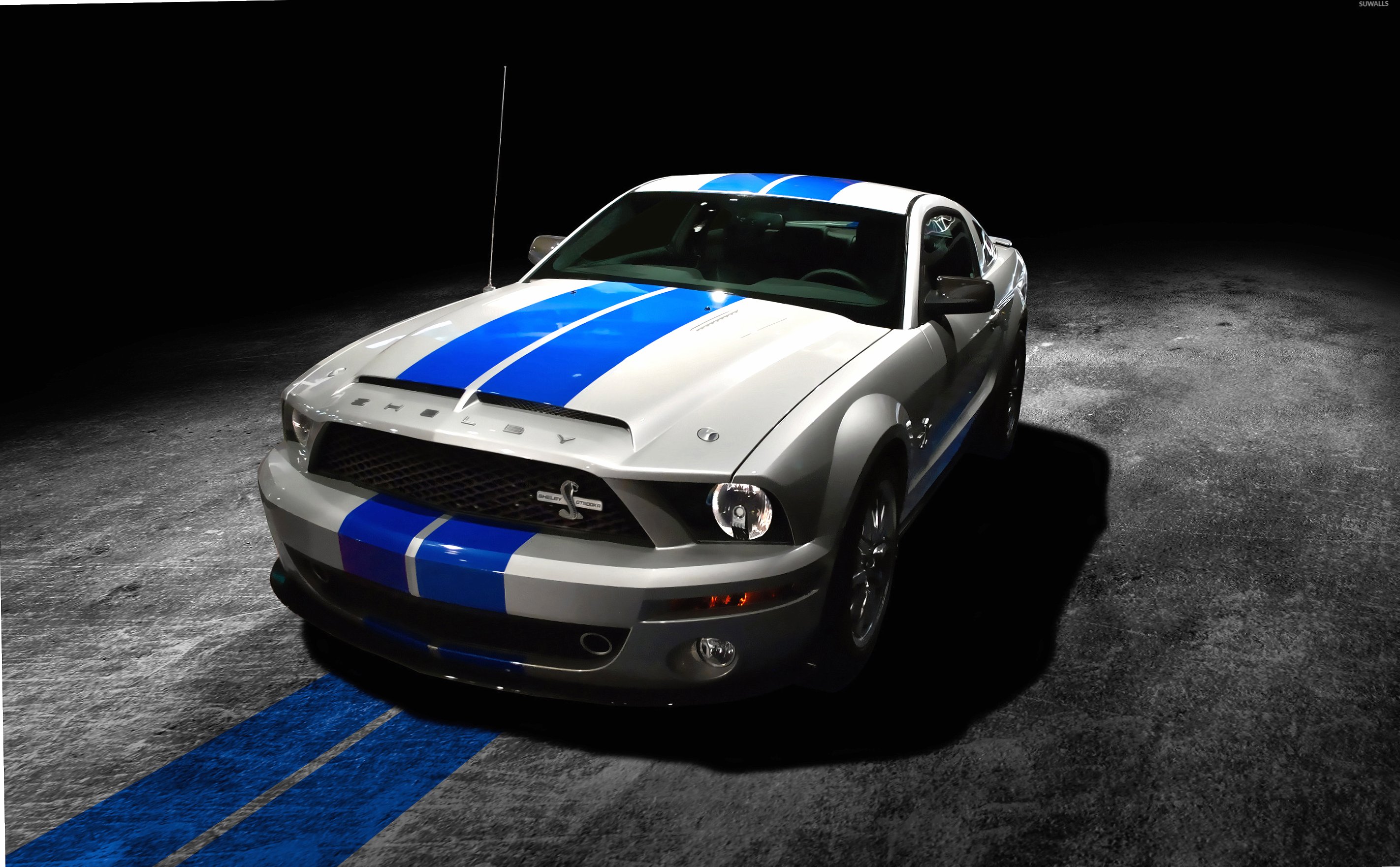 Shelby Mustang GT500KR front side view at 640 x 1136 iPhone 5 size wallpapers HD quality