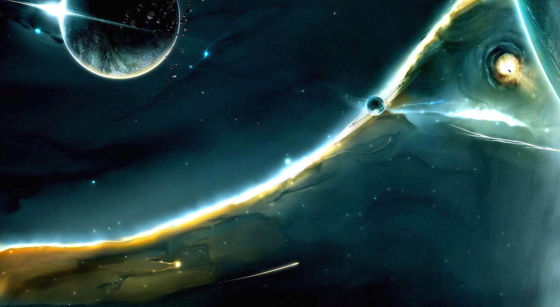 Space scene at 640 x 1136 iPhone 5 size wallpapers HD quality