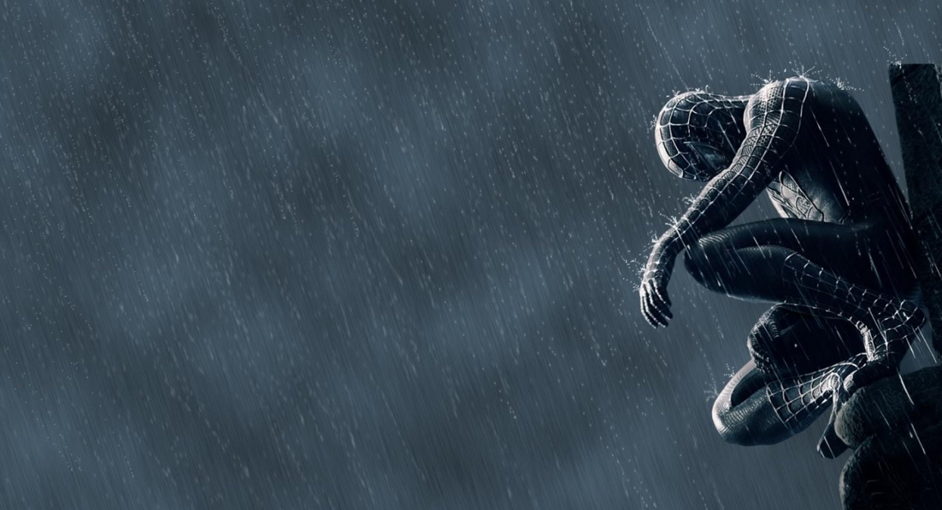 Spider Man In The Rain at 640 x 1136 iPhone 5 size wallpapers HD quality
