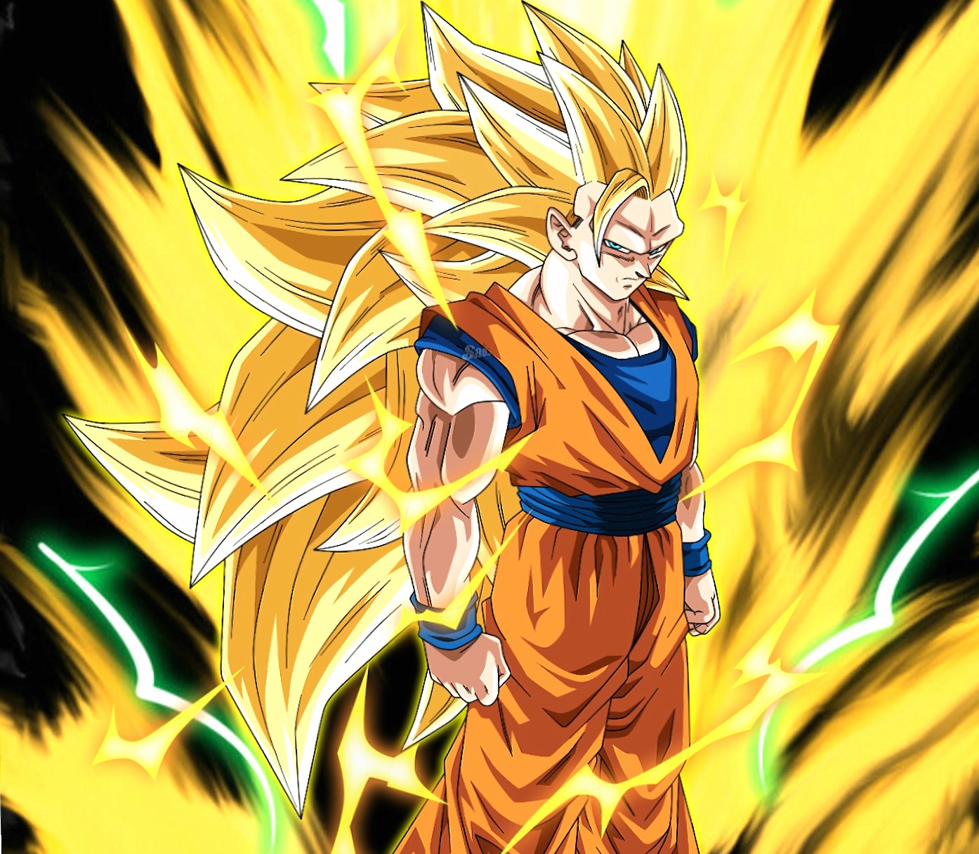 Ssj3 Goku at 320 x 480 iPhone size wallpapers HD quality