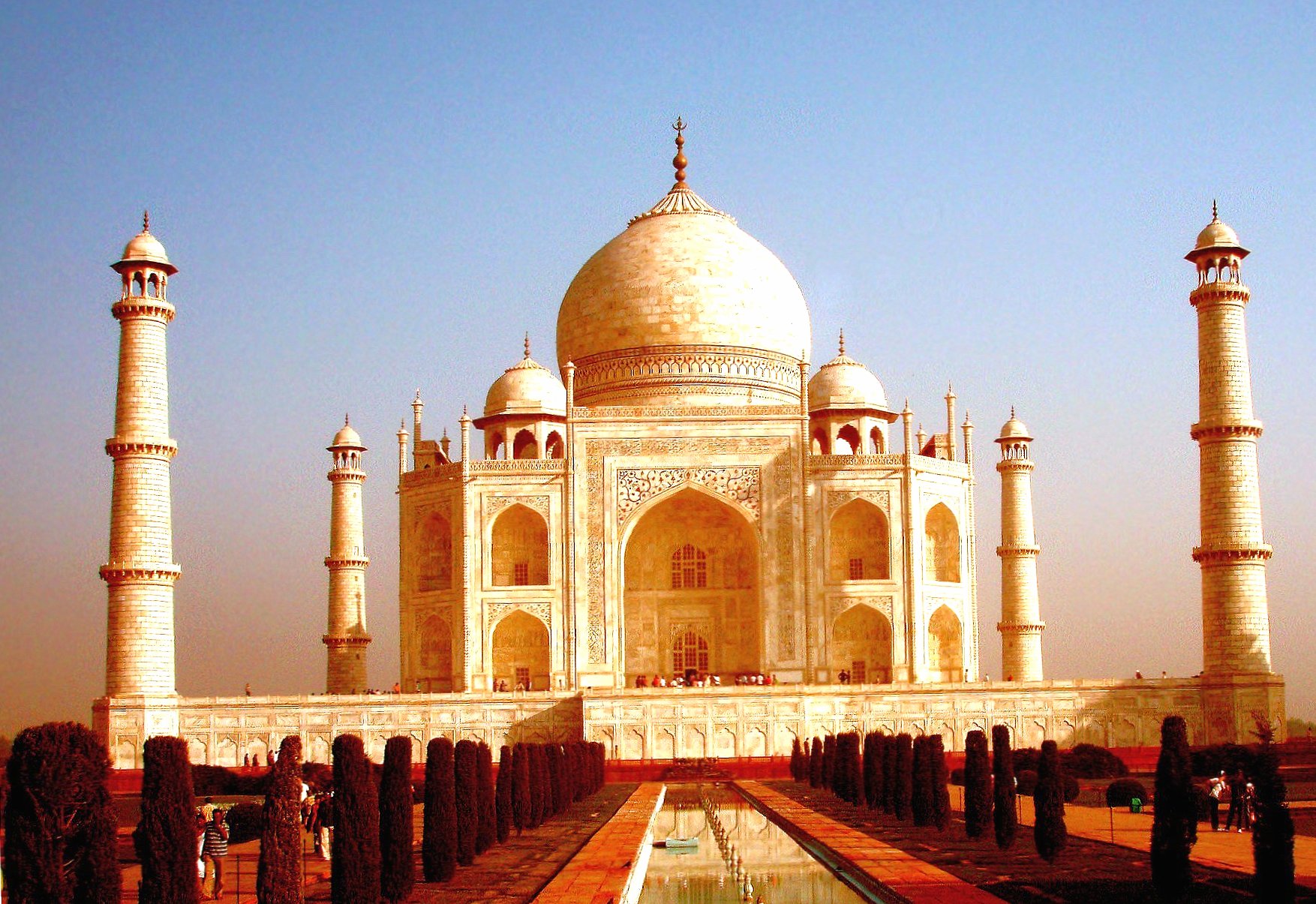 sunset taj mahal india at 320 x 480 iPhone size wallpapers HD quality