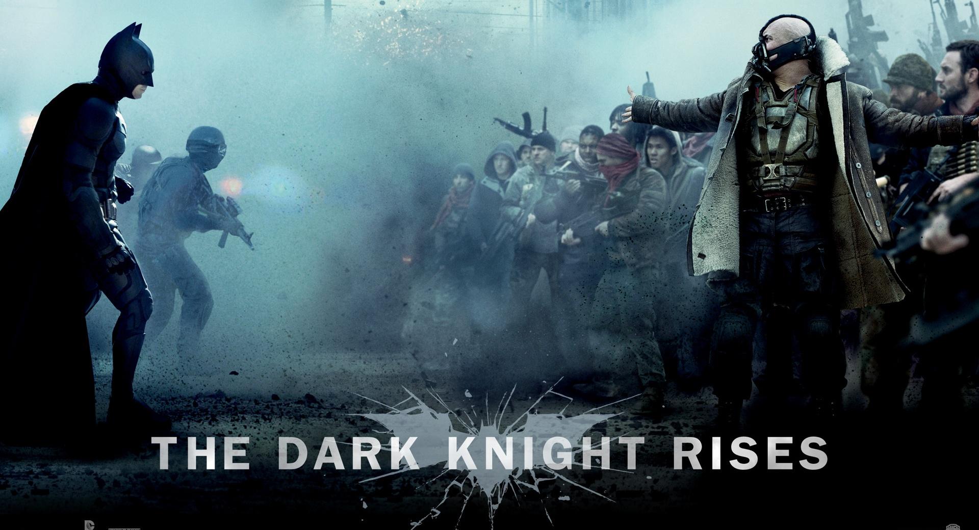 The Dark Knight Rises Bane Vs Batman at 320 x 480 iPhone size wallpapers HD quality
