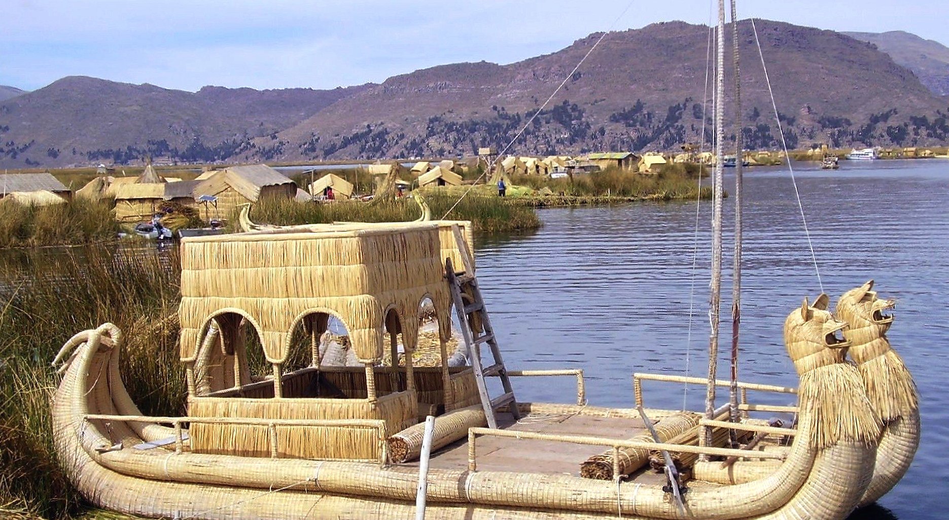 Titicaca lake boat wallpapers HD quality