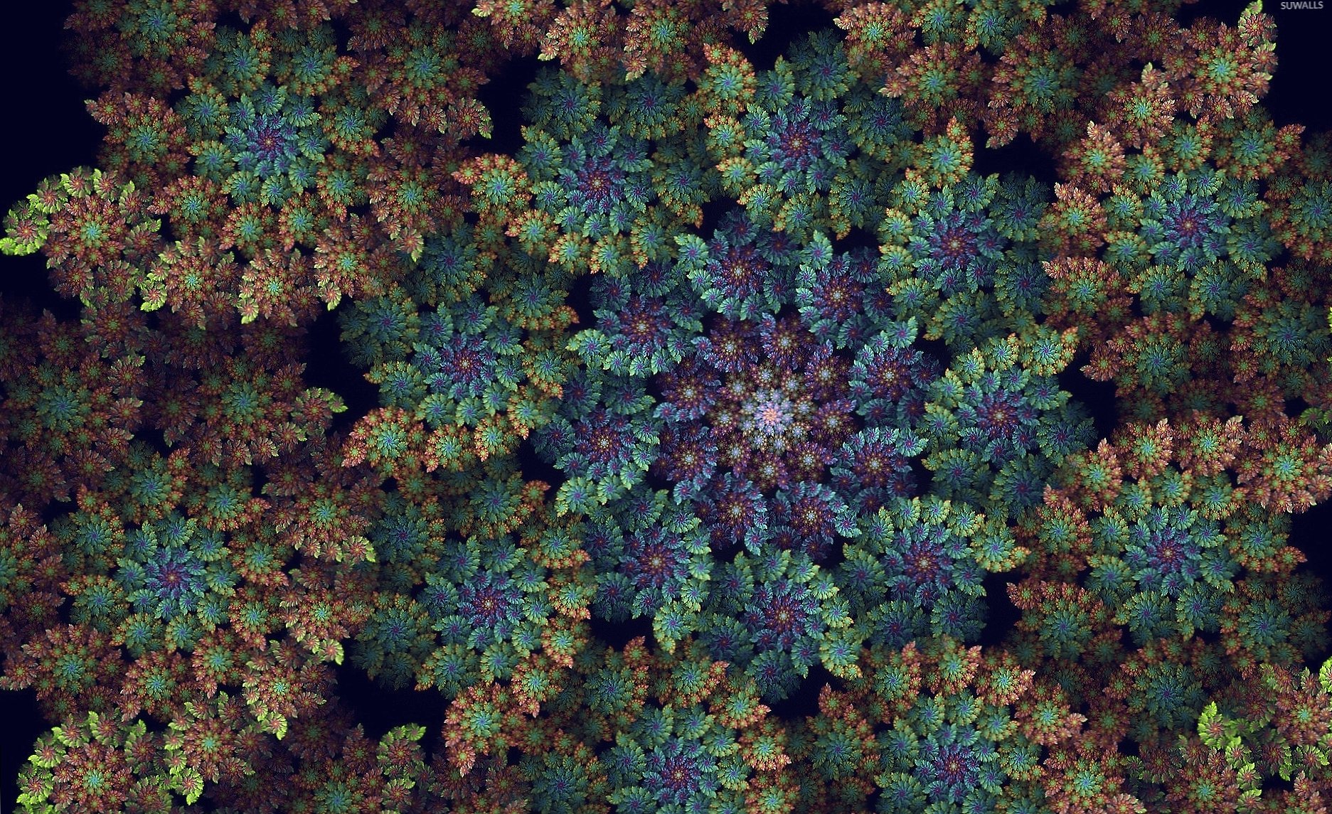 Top view of an abstract spring forest at 1334 x 750 iPhone 7 size wallpapers HD quality